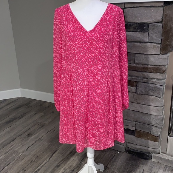 INC DRESS SIZE 2 PINK & WHITE - Picture 2 of 3